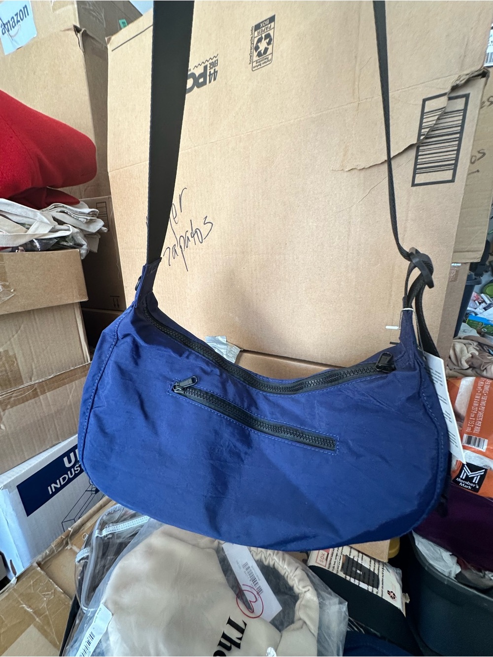 Navy Crossbody Shoulder Bag - Casual Everyday Carry